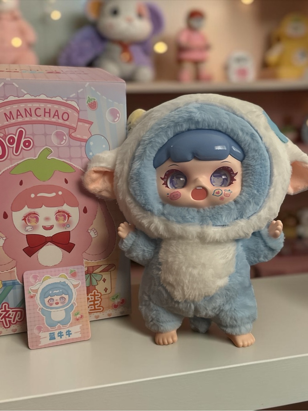 Manchao Mischievous 400% PLUSH DOLL Blind Box open Box NEW SUPER CUTE COW PRINT